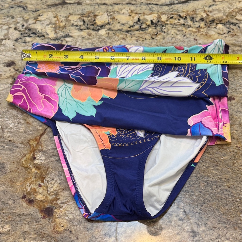 Trina Turk Multicolor Patterned Swimwear. Bottom could be worn as a high rise.